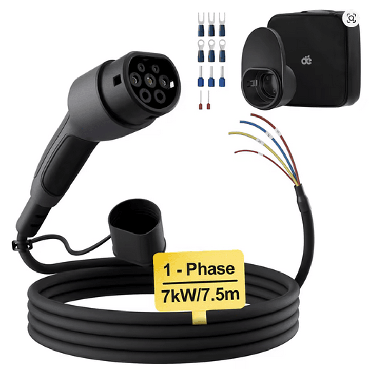 Cabo Carregamento de Substituição de 7 Kw - 32A - Monofasico - 7.5 ou 10 Metros 3