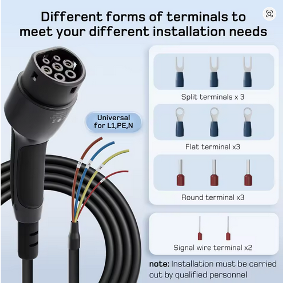 Cabo Carregamento de Substituição de 7 Kw - 32A - Monofasico - 7.5 ou 10 Metros 7