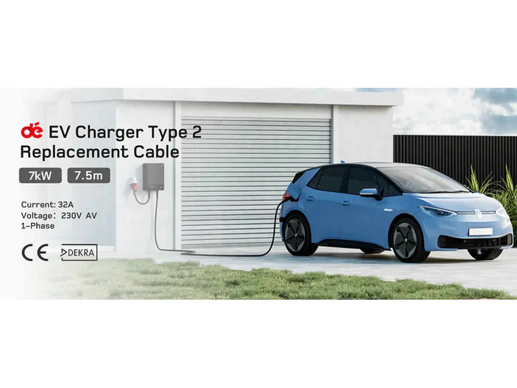 Cabo Carregamento de Substituição de 7 Kw - 32A - Monofasico - 7.5 ou 10 Metros 10