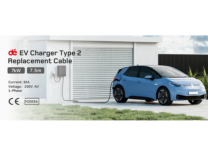 Cabo Carregamento de Substituição de 7 Kw - 32A - Monofasico - 7.5 ou 10 Metros 10
