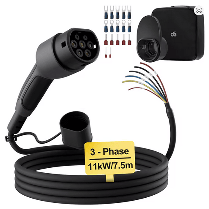 Cabo Carregamento de Substituição de 11 Kw - 16A - Trifasico - 7.5 ou 10 Metros 3