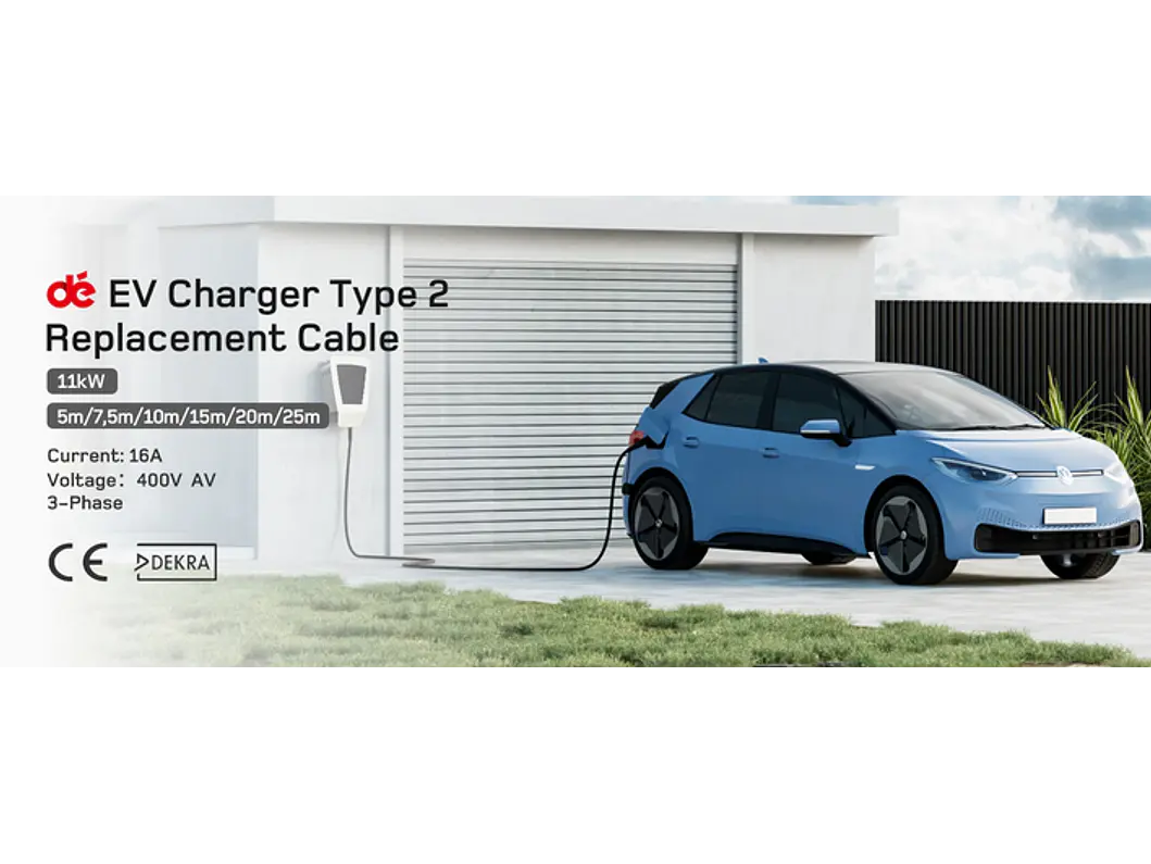 Cabo Carregamento de Substituição de 11 Kw - 16A - Trifasico - 7.5 ou 10 Metros 4