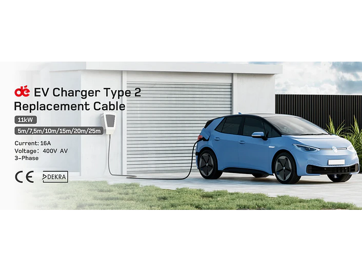Cabo Carregamento de Substituição de 11 Kw - 16A - Trifasico - 7.5 ou 10 Metros 4