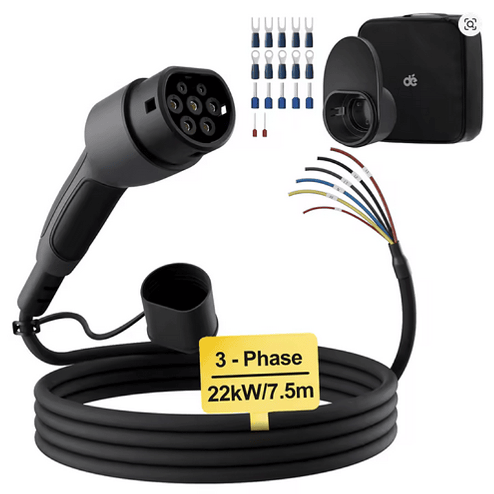 Cabo Carregamento de Substituição de 22 Kw - 32A - Trifasico - 7.5 ou 10 Metros 3