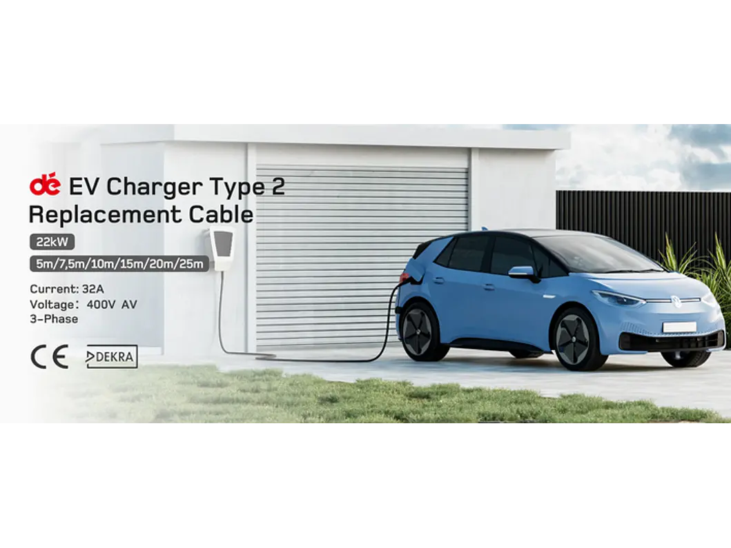 Cabo Carregamento de Substituição de 22 Kw - 32A - Trifasico - 7.5 ou 10 Metros 4