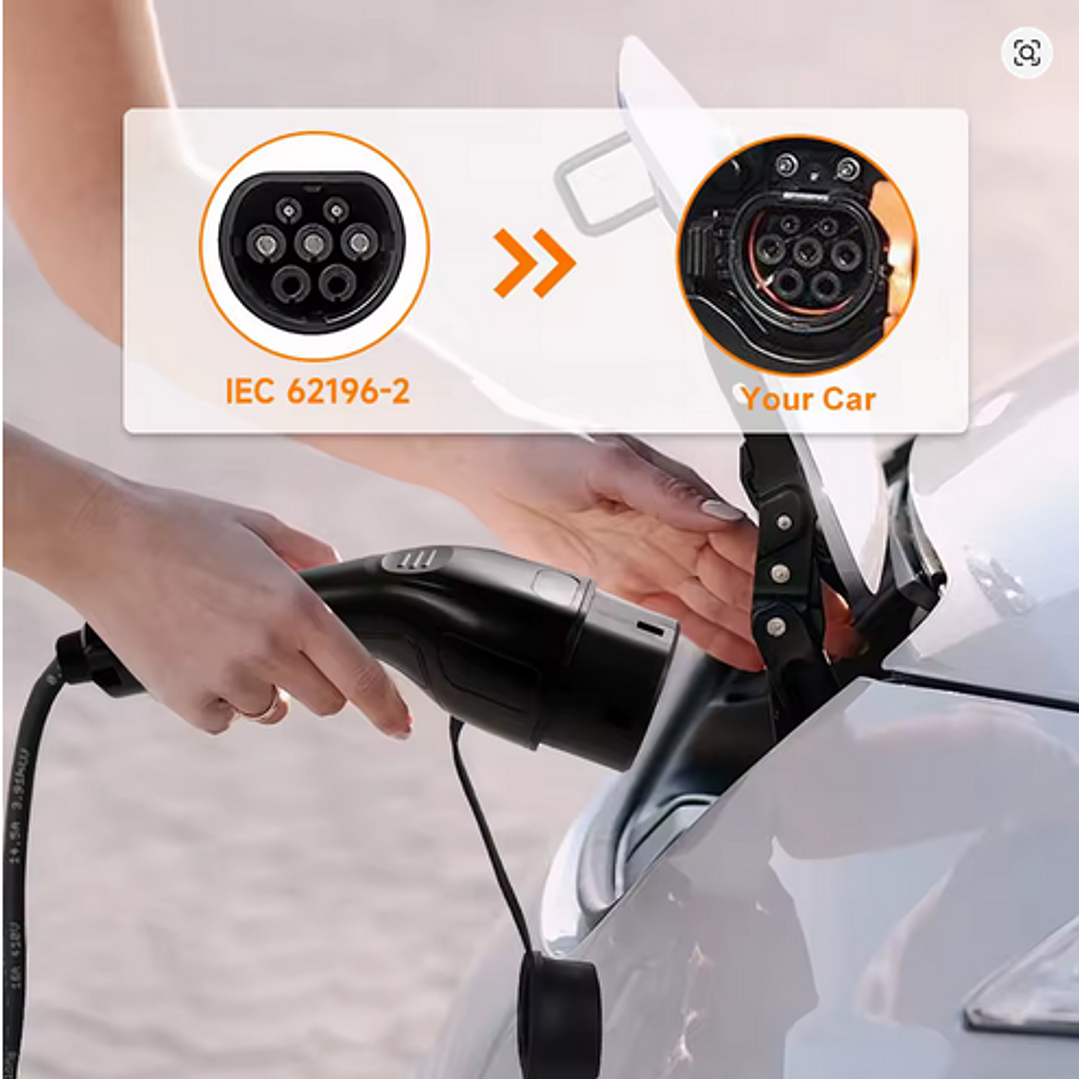 Carregador Portátil 3,5 kw - 16A - WI-FI e APP - 4 Metros Cabo 2