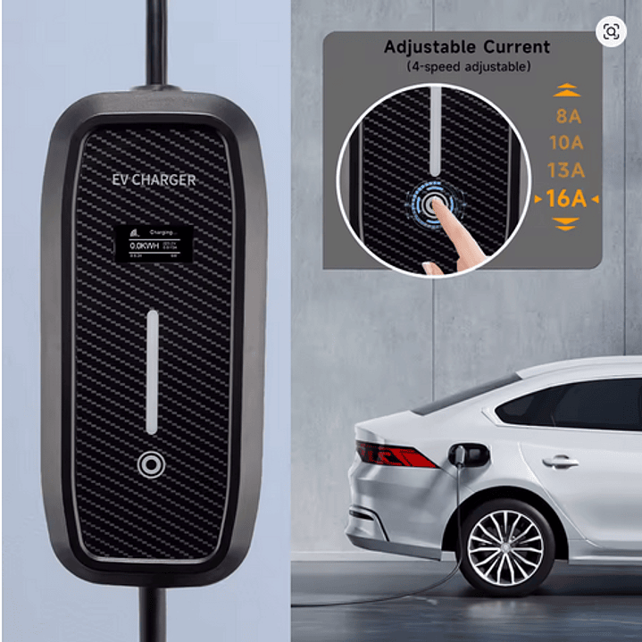 Carregador Portátil 3,5 kw - 16A - WI-FI e APP - 4 Metros Cabo 4