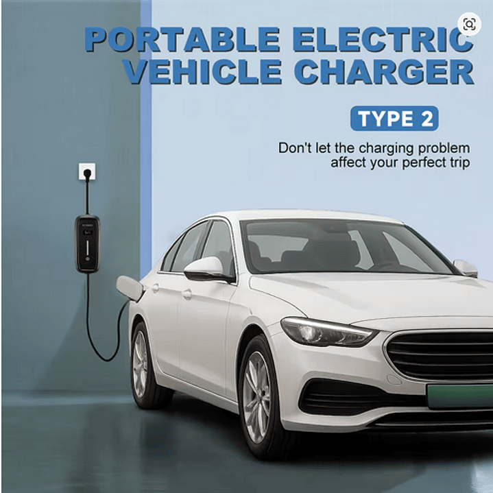 Carregador Portátil 3,5 kw - 16A - WI-FI e APP - 4 Metros Cabo 6