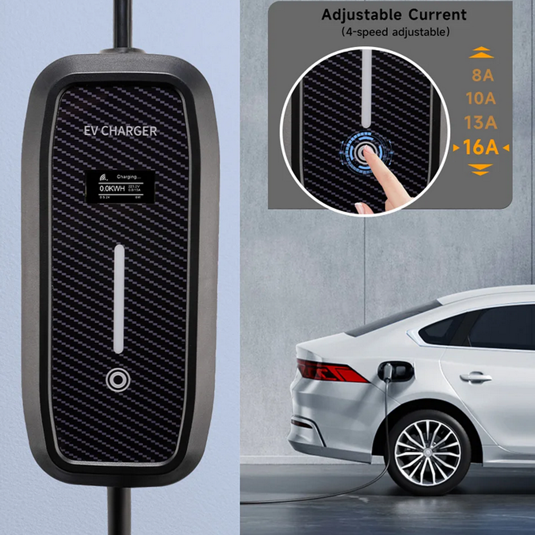 Carregador Portátil 3,5 kw - 16A - WI-FI e APP - 4 Metros Cabo 11