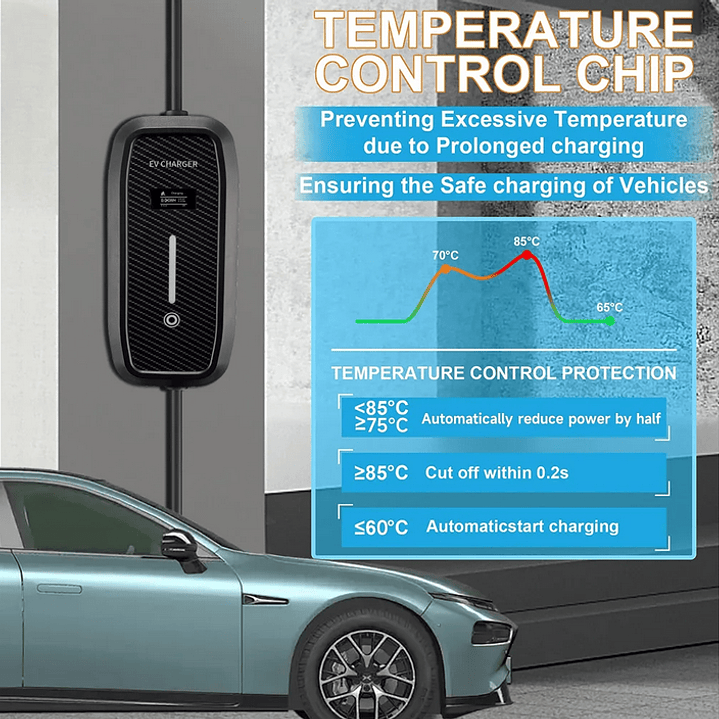 Carregador Portátil 3,5 kw - 16A - WI-FI e APP - 4 Metros Cabo 16