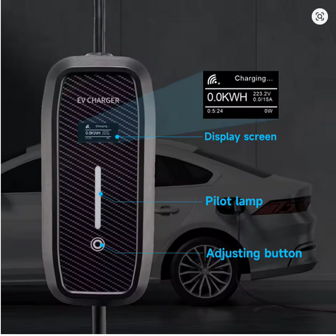 Carregador Portátil 3,5 kw - 16A - WI-FI e APP - 4 Metros Cabo 17