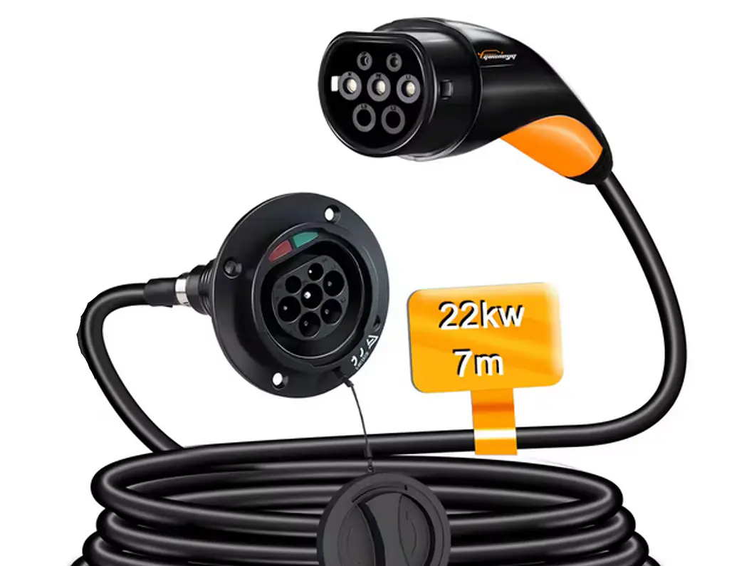 Extensão Cabo Carregamento de 22 Kw - 1 ou 3 Fases - Tipo2 - 5 ou 7 metros 3