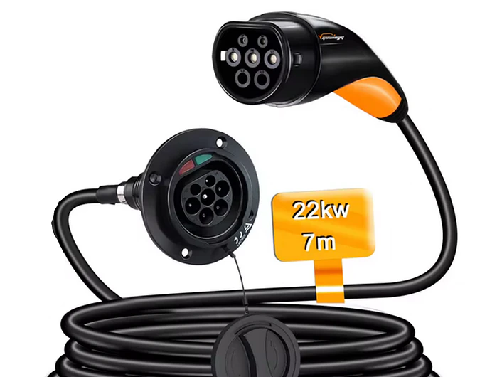 Extensão Cabo Carregamento de 22 Kw - 1 ou 3 Fases - Tipo2 - 5 ou 7 metros 3