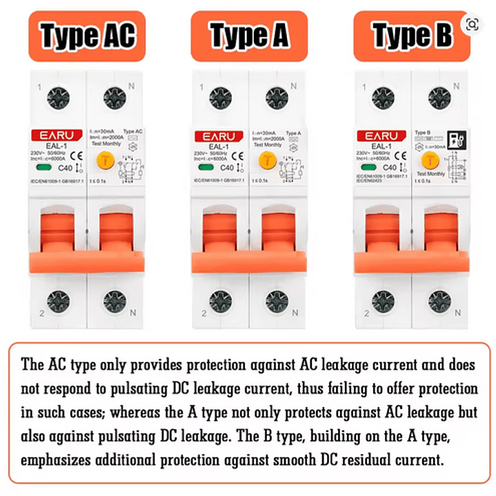 RCBO Diferencial e Disjuntor 2 em 1 - Monofasico - 40a -30 ma - TIPO B 5