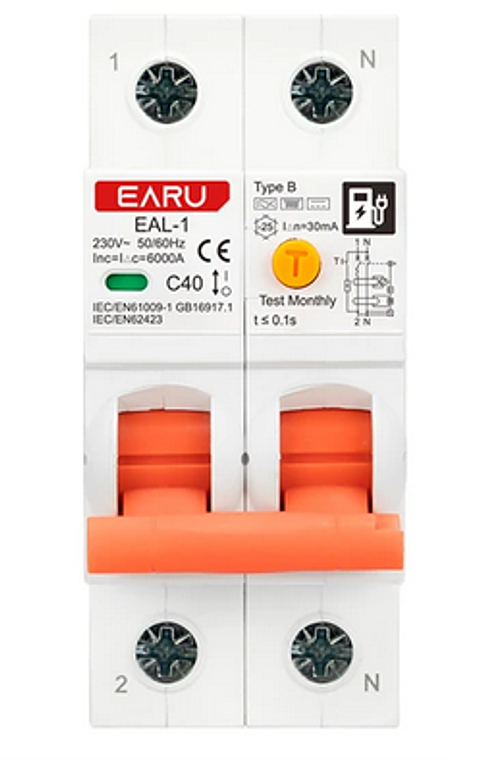 RCBO Diferencial e Disjuntor 2 em 1 - Monofasico - 40a -30 ma - TIPO B