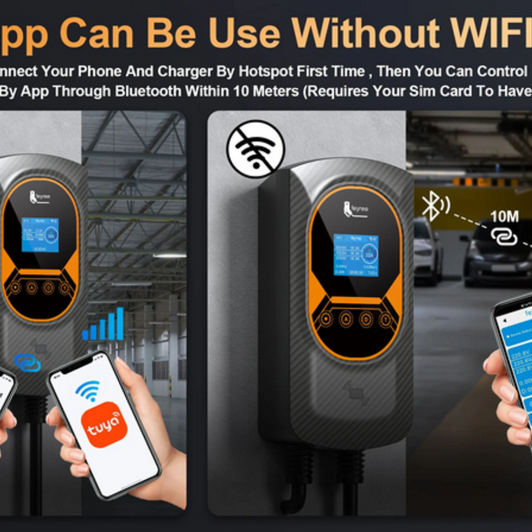 Wallbox Carregador Parede - 7 kw - 32 A - DLB Balanceamento Carga - APP WI-FI e Cartões 15