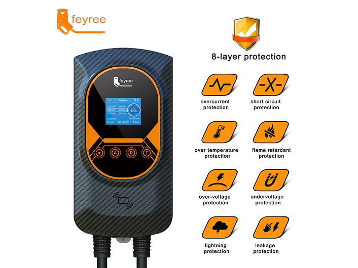 Wallbox 11 kW | 16A | Cabo 5 ou 10m | App Wi-Fi | RFID | Ecrã LCD | DLB - Balanceamento Carga 18