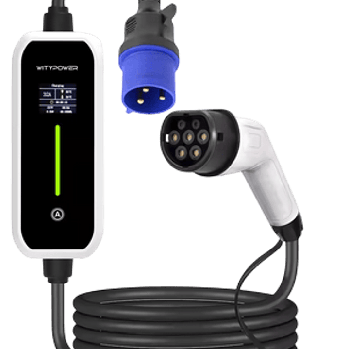 Carregador Portátil 7 kw - 32A - c/ Bolsa Transporte - 5 metros cabo 7