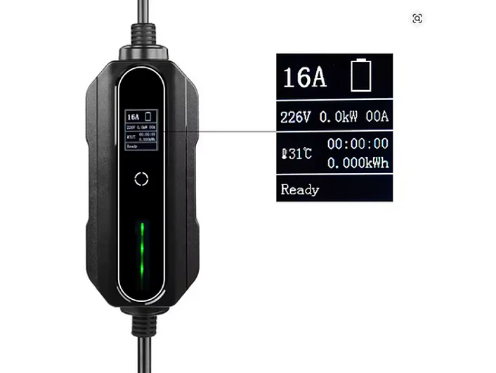 Carregador Portátil 3,5 kW | 16A | Cabo 10 - 15 - 20 Metros 5