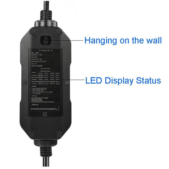 Carregador Portátil 3,5 kw - 16A - 15 ou 20 METROS DE CABO 14