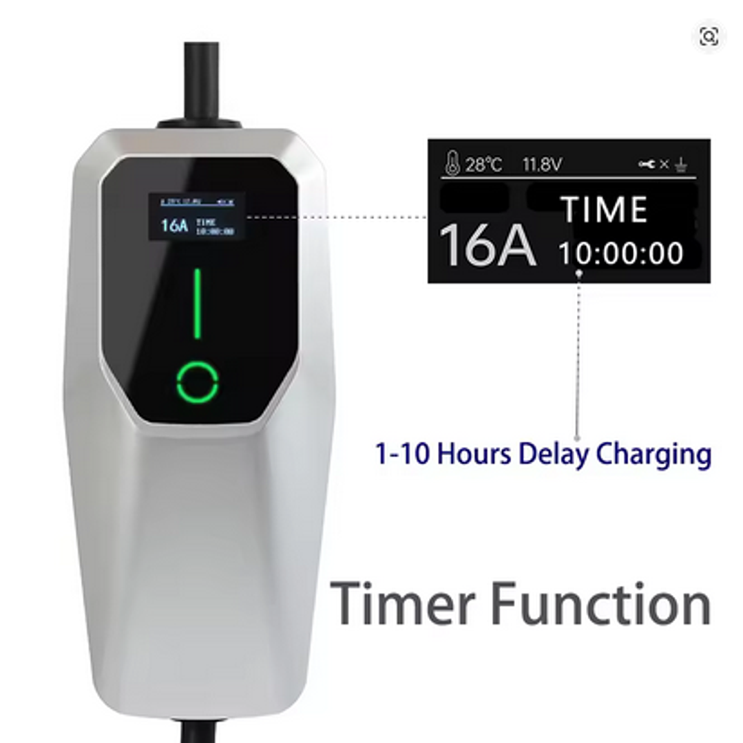 Carregador Portátil Veiculos Eletricos 11 kw - 16A - 15 METROS DE CABO 5