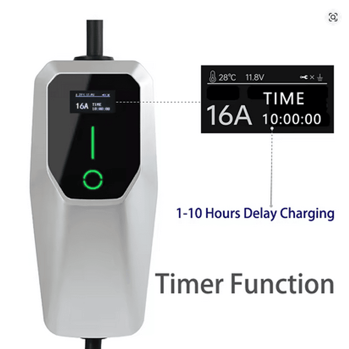 Carregador Portátil Veiculos Eletricos/ Hibridos 11 kw - 16A - 15 METROS DE CABO 2