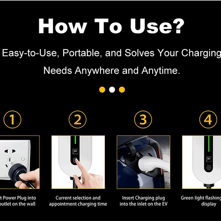 Carregador Portátil Doméstico - 3.5 kw - 16A - 5 METROS CABO  6