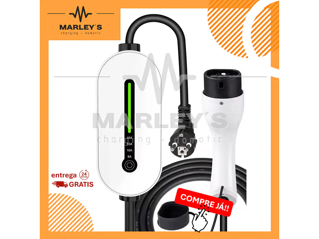 Carregador Portátil 3,5 kW | 16A | 5 Metros  1