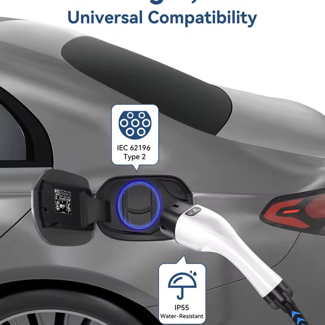 Carregador Portátil 7 kw - 32A - Saco Transporte - 6.5 METROS CABO 3