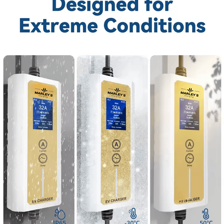 Carregador Portátil 7 kw - 32A - Saco Transporte - 6.5 METROS CABO 10