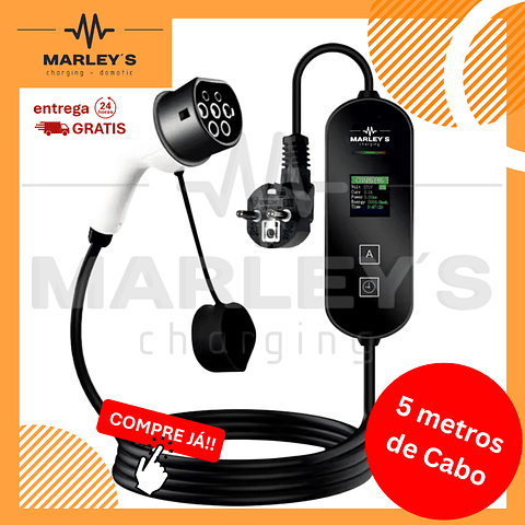 Carregador Portátil 3,5 kw - 16A - Bolsa Transporte - 5 METROS CABO