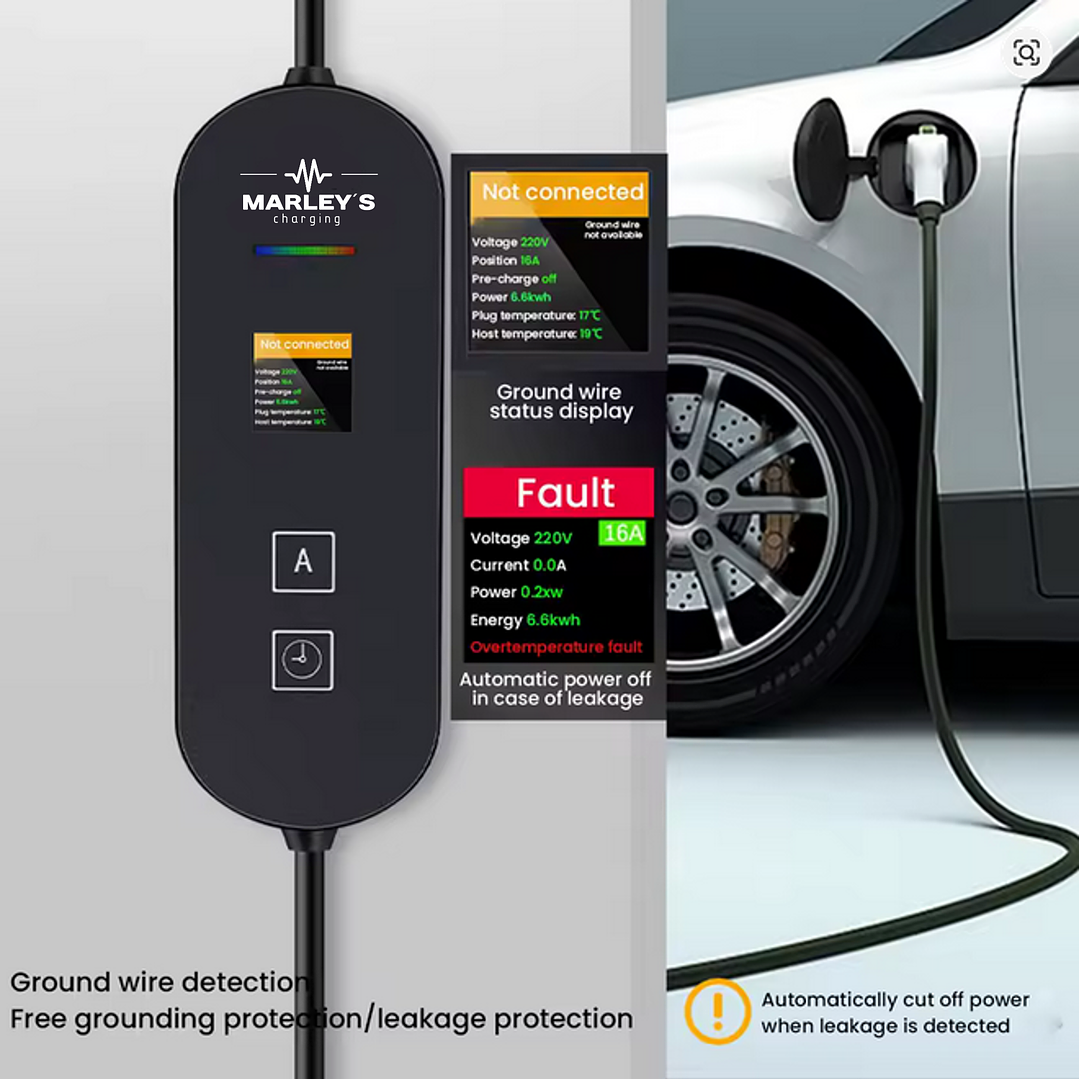 Carregador Portátil 3,5 kw - 16A - Bolsa Transporte - 5 METROS CABO 7