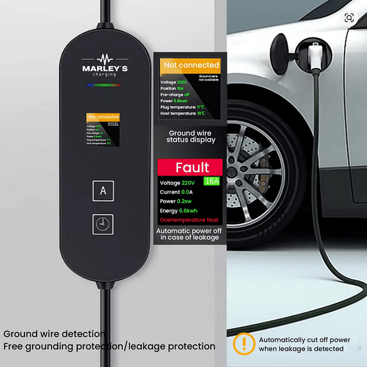 Carregador Portátil 3,5 kw - 16A - Bolsa Transporte - 5 METROS CABO 7