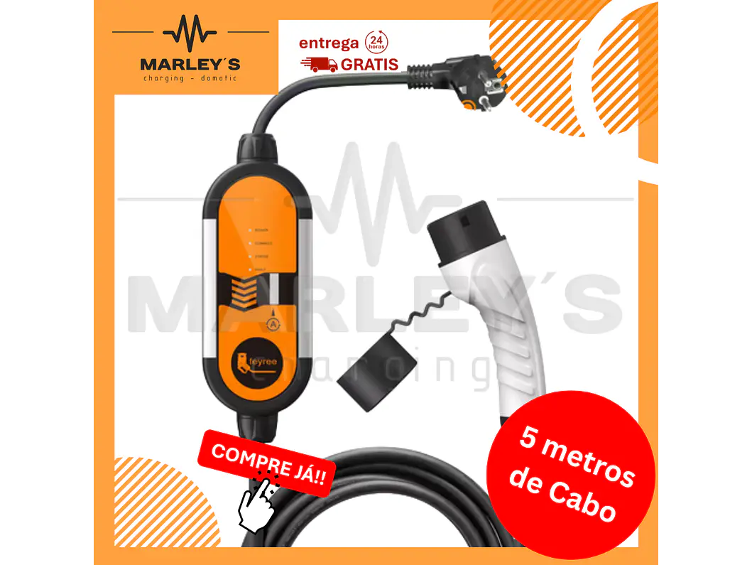 Carregador Portátil 3,5 kw - 16A - Bolsa Transporte - 5 METROS CABO 1