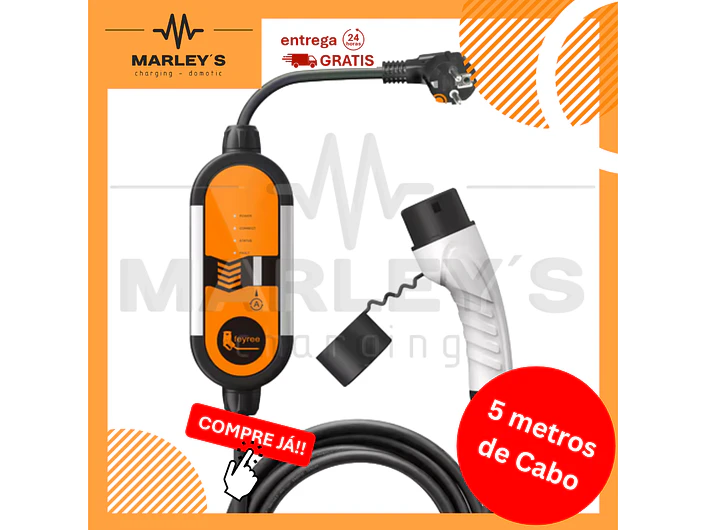 Carregador Portátil 3,5 kw - 16A - Bolsa Transporte - 5 METROS CABO 1