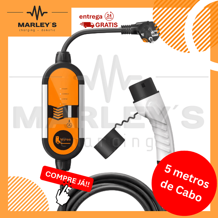 Carregador Portátil 3,5 kw - 16A - Bolsa Transporte - 5 METROS CABO 1