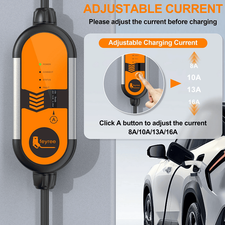 Carregador Portátil 3,5 kw - 16A - Bolsa Transporte - 5 METROS CABO 12