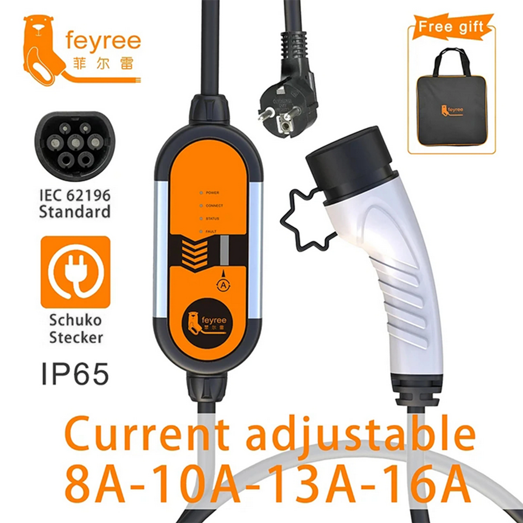 Carregador Portátil 3,5 kw - 16A - Bolsa Transporte - 5 METROS CABO 15