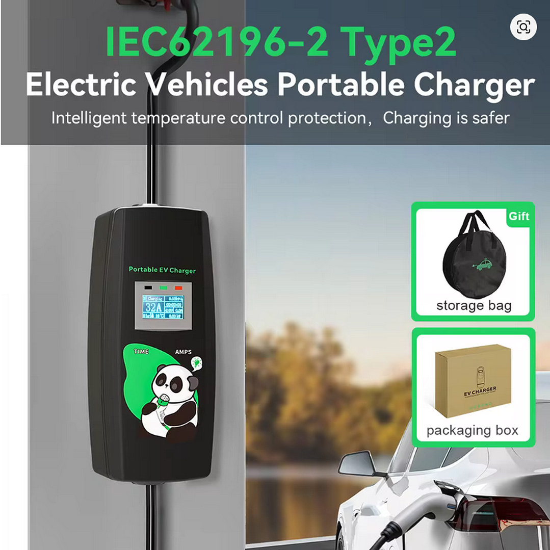 Carregador Portátil 3,5 kw - 16A - Bolsa Transporte - 5 METROS CABO 5