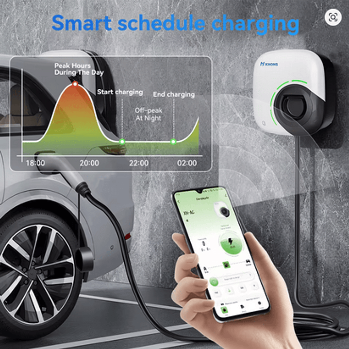 Carregador carros elétricos híbridos - 22 KW - 32A - 3 fases - Tipo2 6