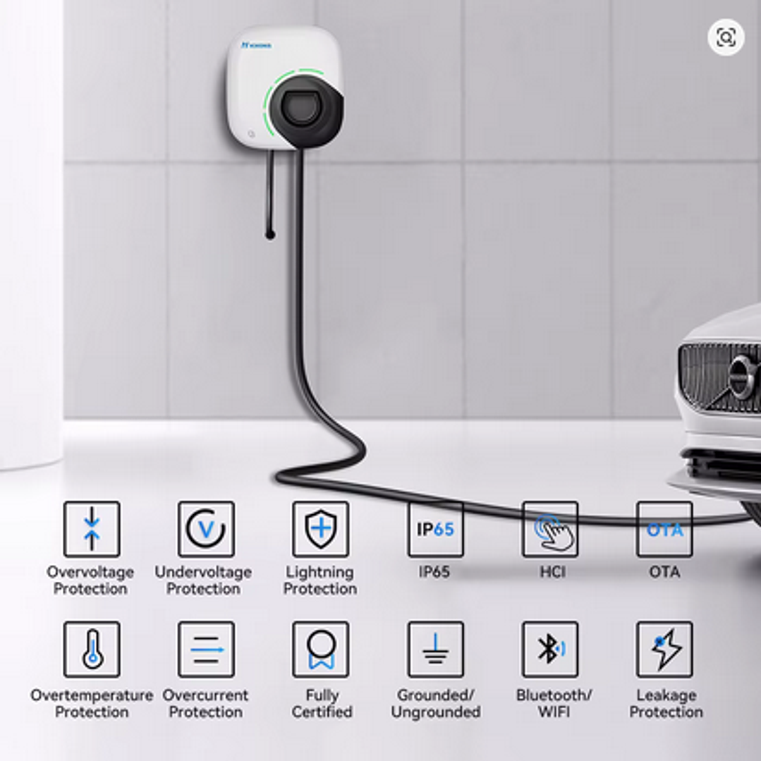 Carregador carros elétricos híbridos - 22 KW - 32A - 3 fases - Tipo2 7