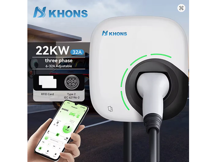 Wallbox 22 kW | 32A | Cabo 5m | App | RFID 2