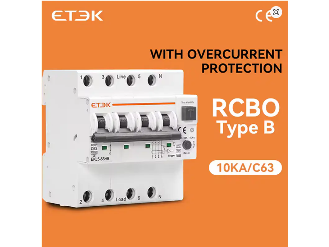 RCBO Diferencial e Disjuntor 2 em 1 - TRIFASICO - 40a - 30 ma - TIPO B 1