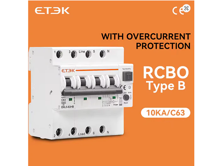 RCBO Diferencial e Disjuntor 2 em 1 - TRIFASICO - 40a - 30 ma - TIPO B 1