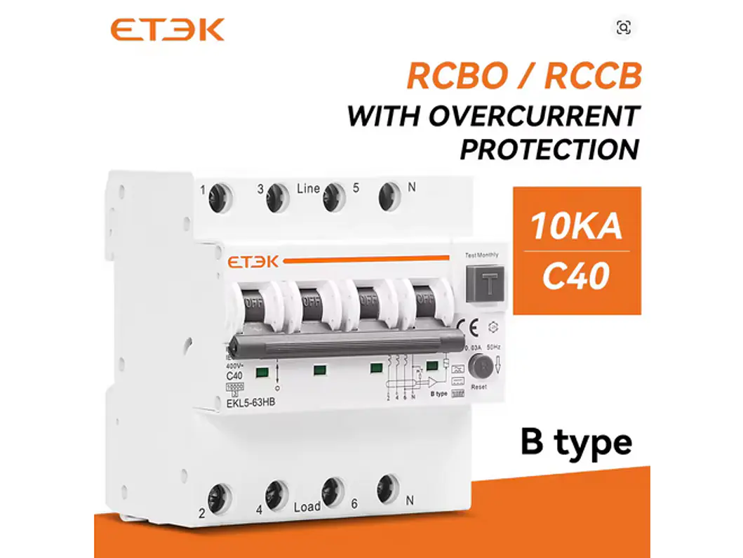 RCBO Diferencial e Disjuntor 2 em 1 - TRIFASICO - 40a - 30 ma - TIPO B 2