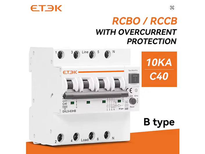 RCBO Diferencial e Disjuntor 2 em 1 - TRIFASICO - 40a - 30 ma - TIPO B 2