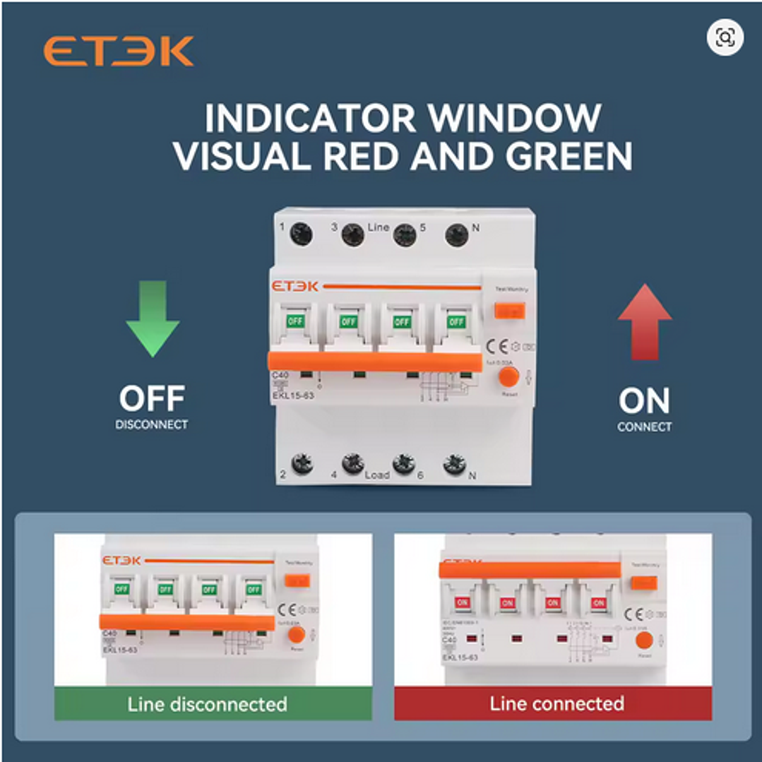 RCBO Diferencial e Disjuntor 2 em 1 - TRIFASICO - 40a - 30 ma - TIPO A 2