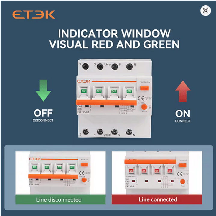 RCBO Diferencial e Disjuntor 2 em 1 - TRIFASICO - 40a - 30 ma - TIPO A 2