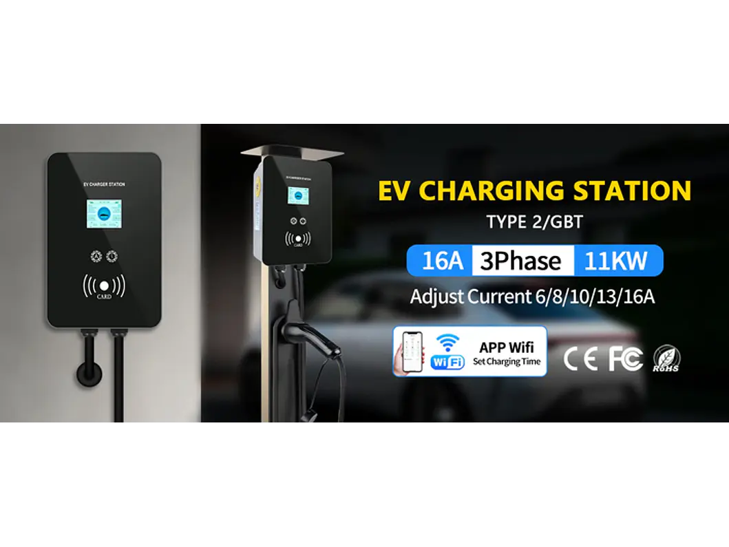 Wallbox 11 kW | 16A | Cabo 5 ou 10m | App Wi-Fi | RFID | Ecrã LCD | DLB - Balanceamento Carga 7