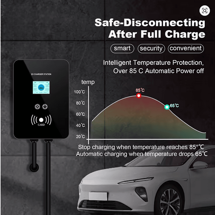 Wallbox Carregador Parede - 11 kw - 16A - Balanceamento Carga - APP e Cartões  9